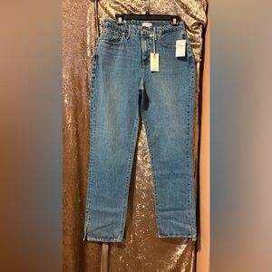 Good American Blue Straight Leg Good Boy Jeans Size 8